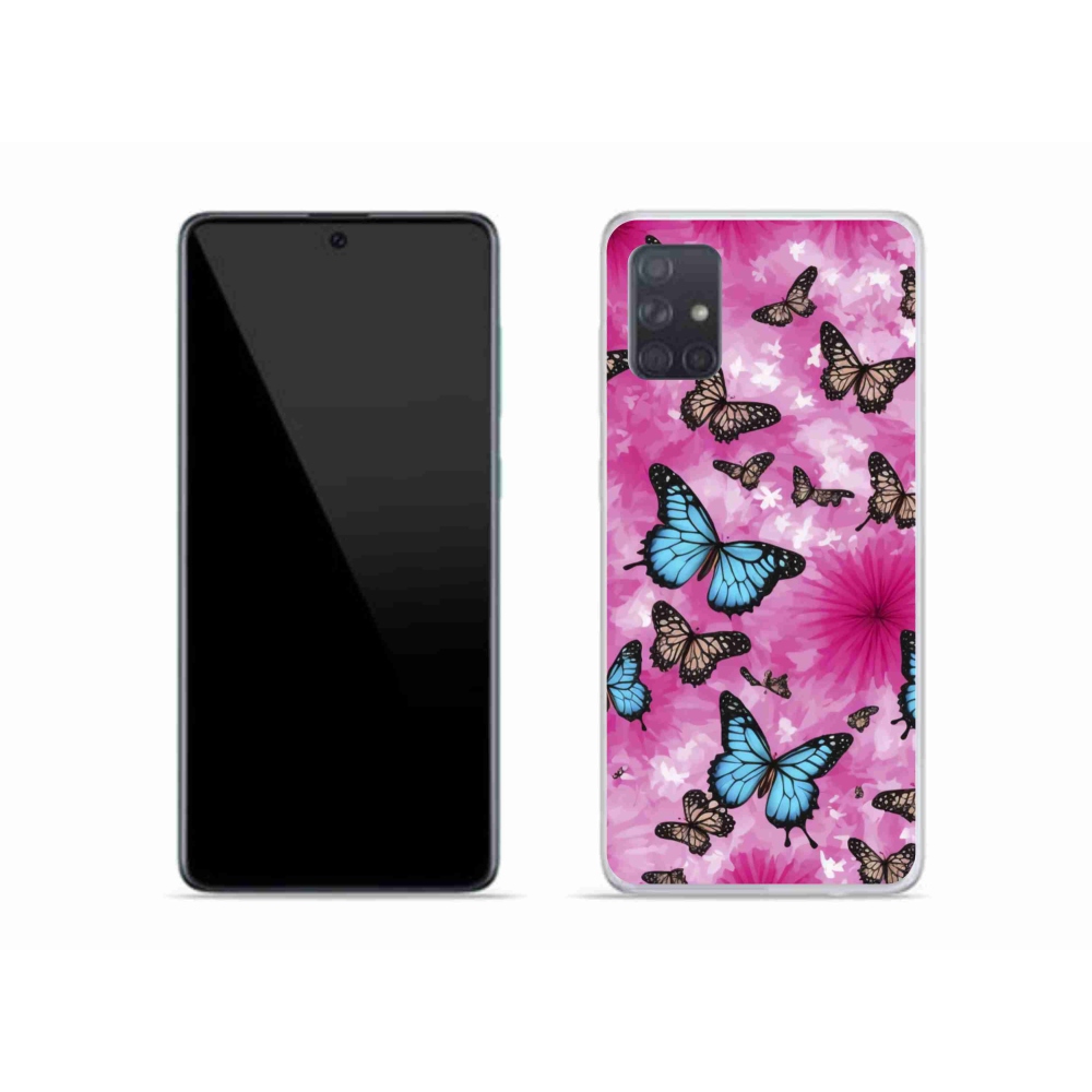 Gelový kryt mmCase na Samsung Galaxy A51 - motýlí zahrada