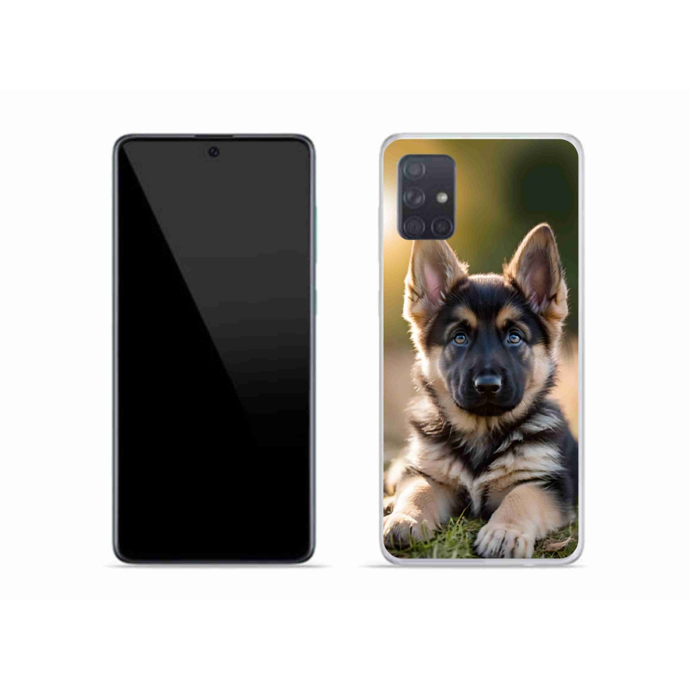 Gelový kryt mmCase na Samsung Galaxy A51 - německý ovčák v přírodě