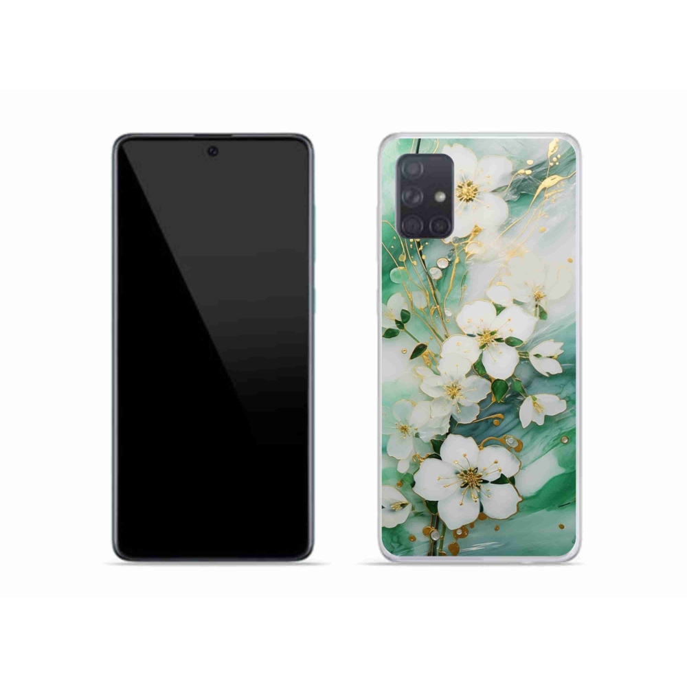 Gelový kryt mmCase na Samsung Galaxy A51 - něžné květy