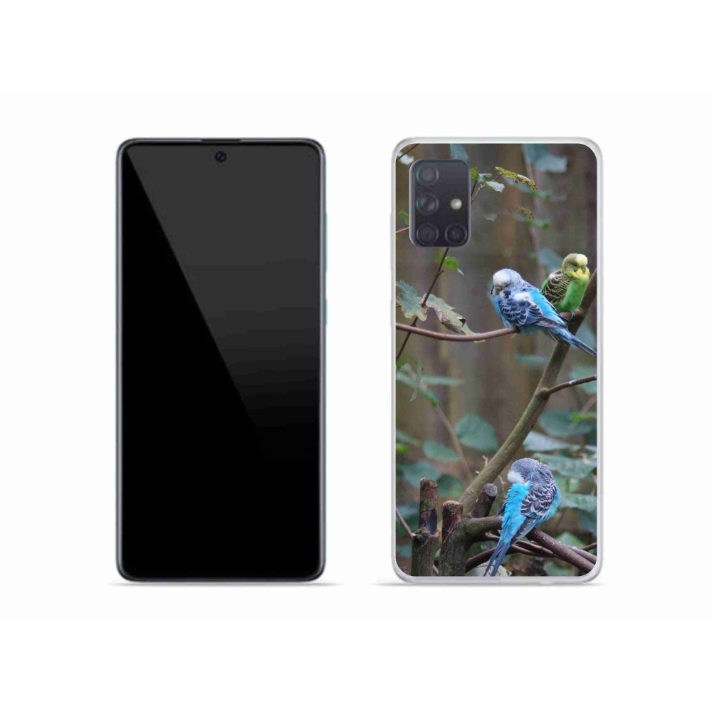 Gelový kryt mmCase na Samsung Galaxy A51 - papoušci na větvi