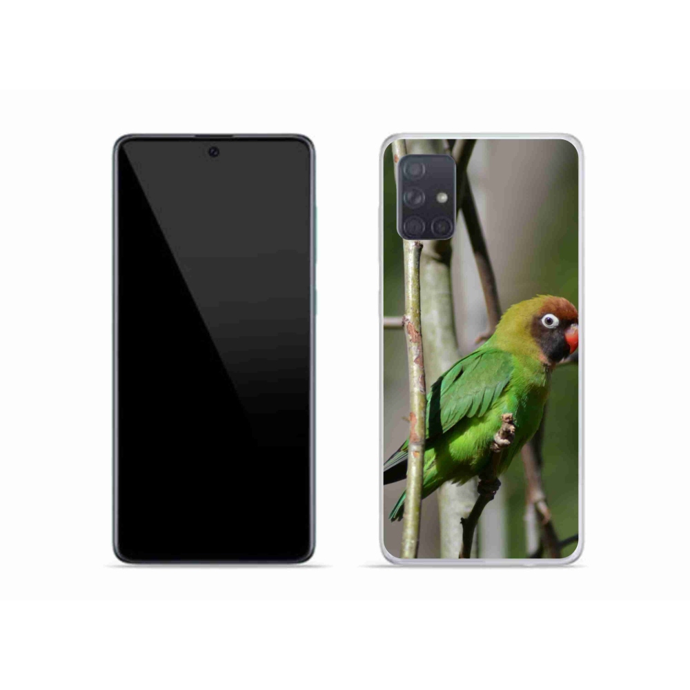Gelový kryt mmCase na Samsung Galaxy A51 - papoušek agapornis
