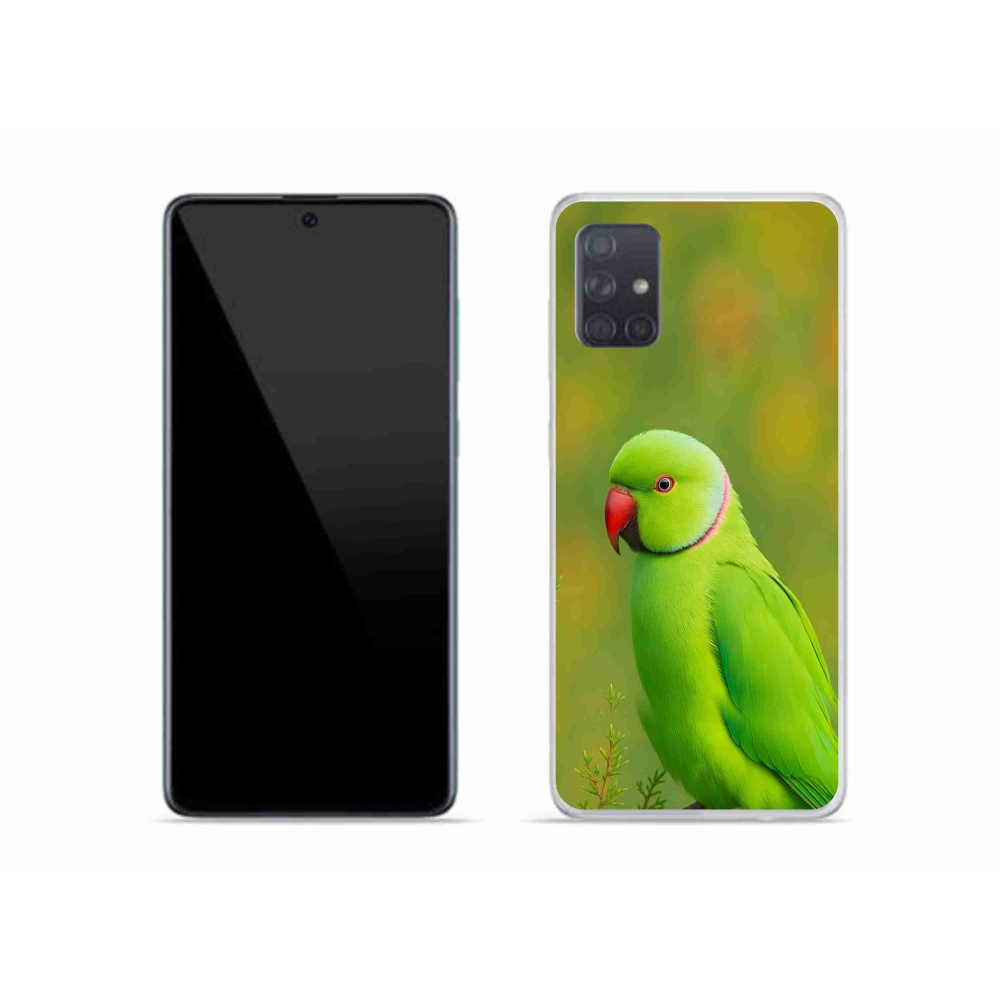 Gelový kryt mmCase na Samsung Galaxy A51 - papoušek alexandr 2