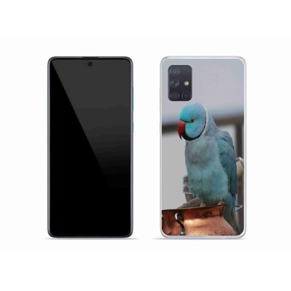 Gelový kryt mmCase na Samsung Galaxy A51 - papoušek alexandr modrý