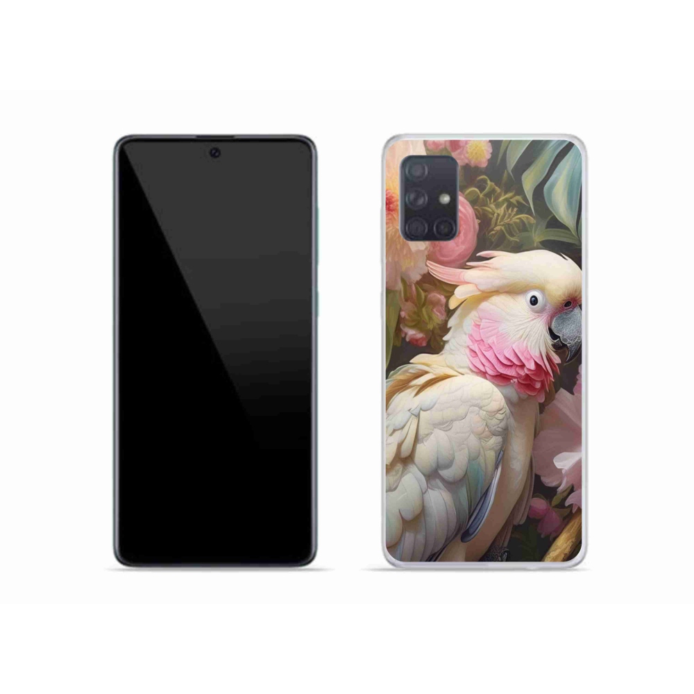 Gelový kryt mmCase na Samsung Galaxy A51 - papoušek kakadu růžový 2