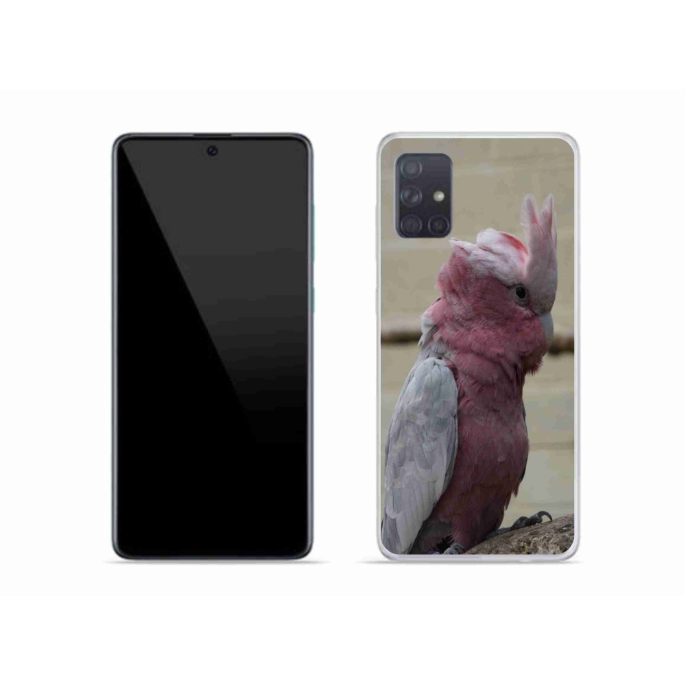 Gelový kryt mmCase na Samsung Galaxy A51 - papoušek kakadu růžový