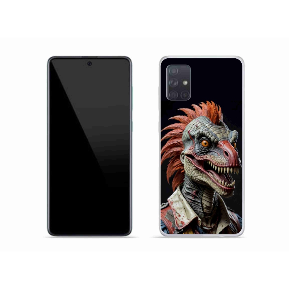 Gelový kryt mmCase na Samsung Galaxy A51 - punk dinosaurus