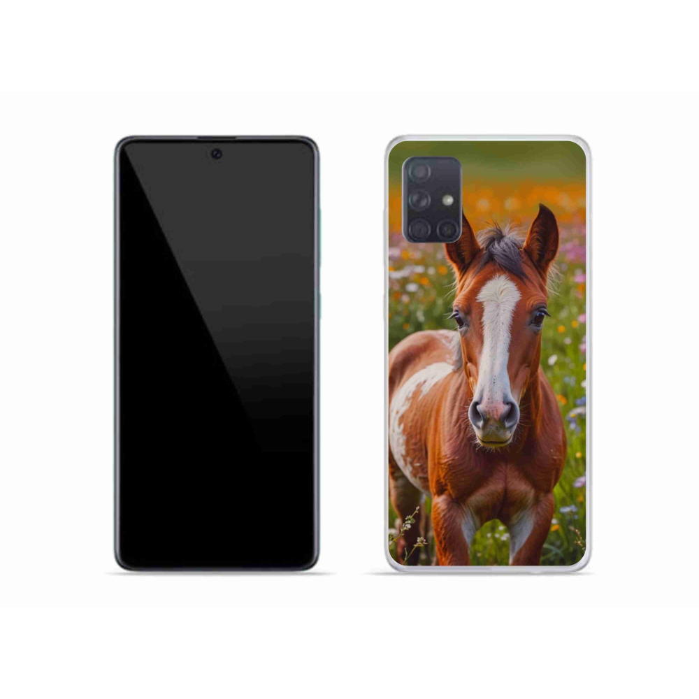Gelový kryt mmCase na Samsung Galaxy A51 - roztomilé hříbě