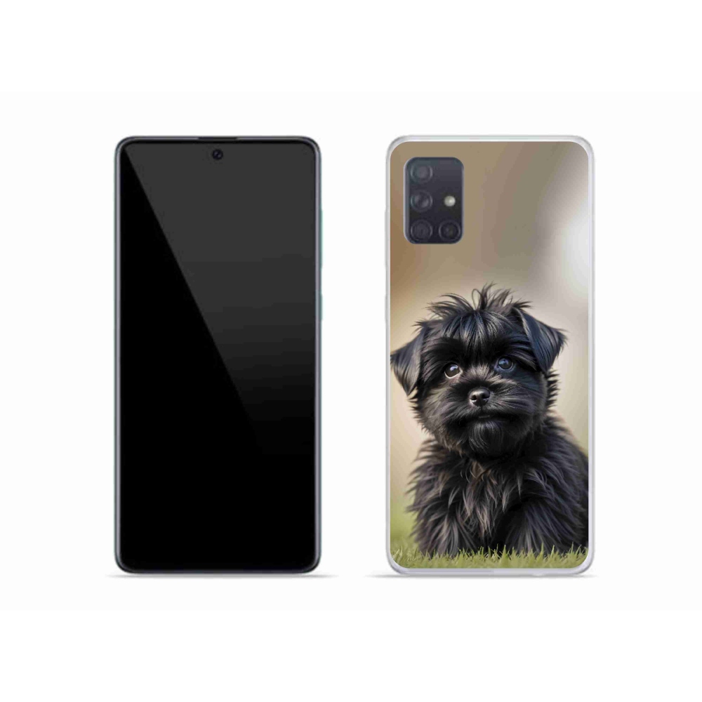 Gelový kryt mmCase na Samsung Galaxy A51 - roztomilý černý pejsek