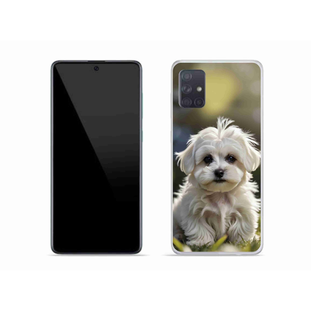 Gelový kryt mmCase na Samsung Galaxy A51 - roztomilý maltézský psík