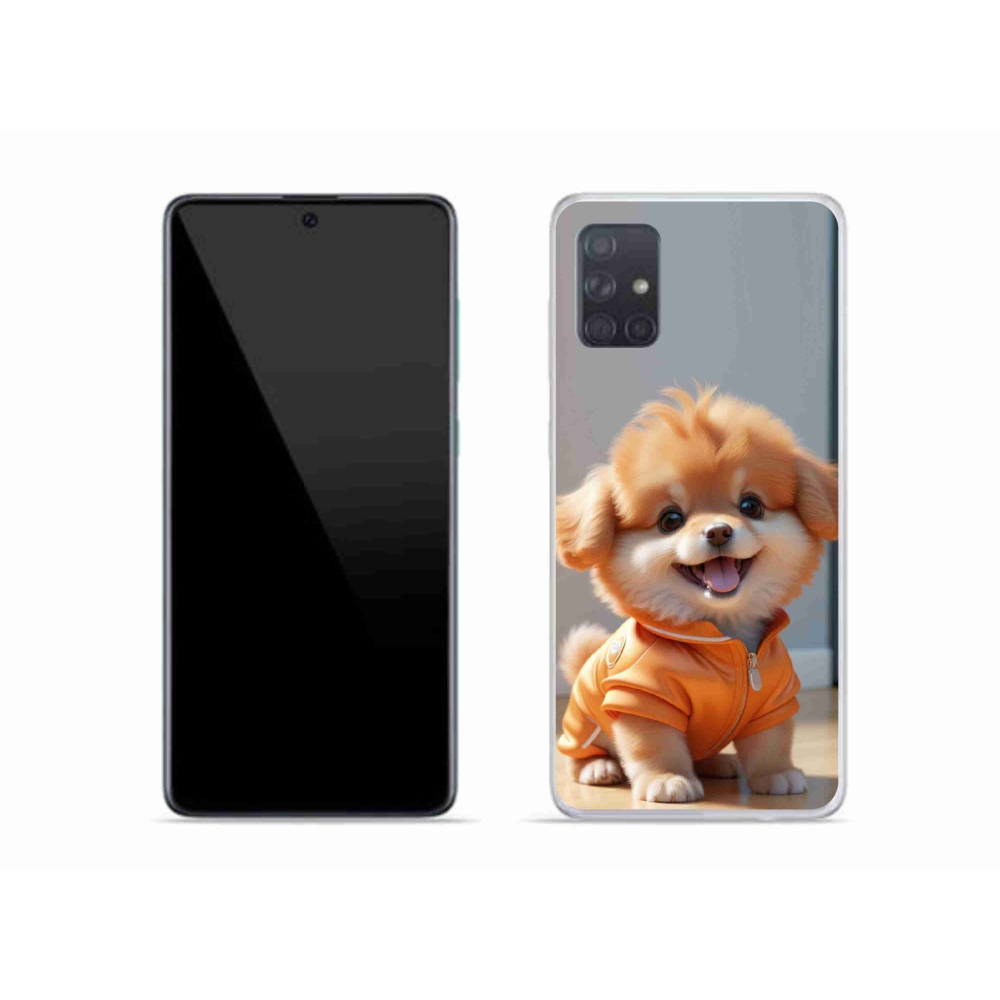Gelový kryt mmCase na Samsung Galaxy A51 - roztomilý pomeranian v mikině
