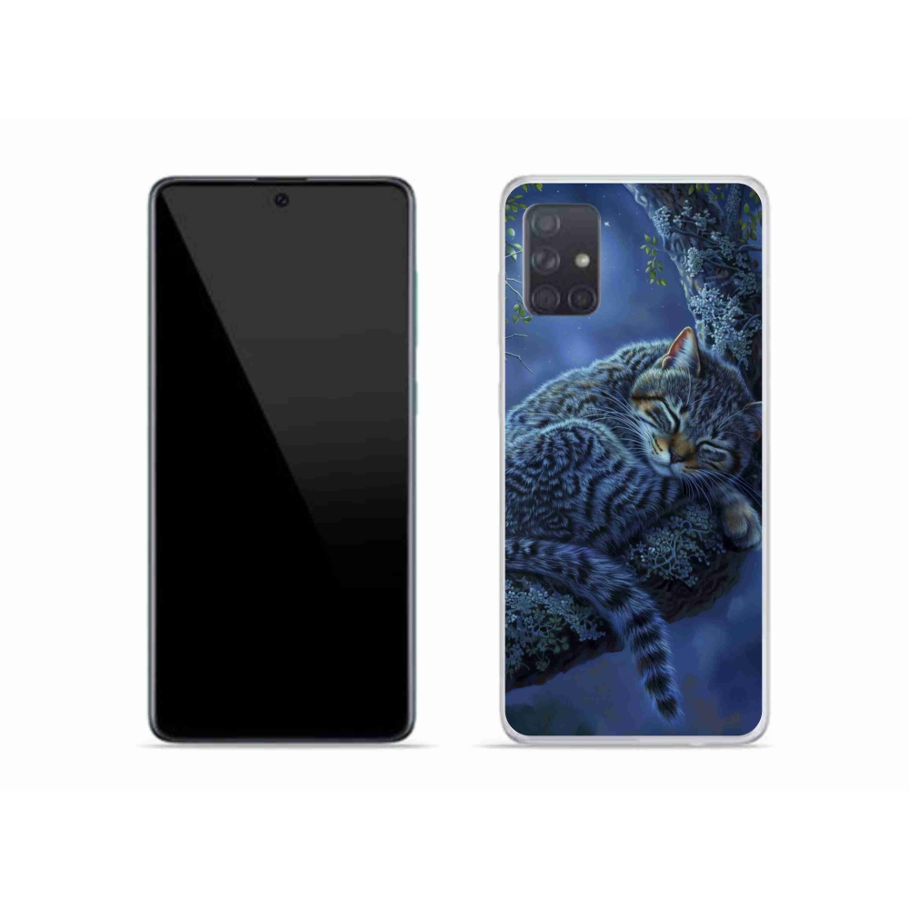 Gelový kryt mmCase na Samsung Galaxy A51 - spící kočka