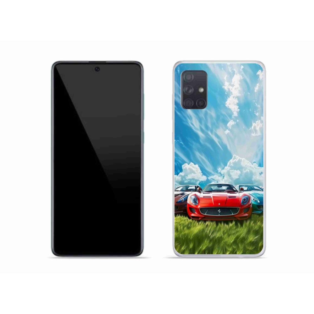 Gelový kryt mmCase na Samsung Galaxy A51 - sportovní vozy
