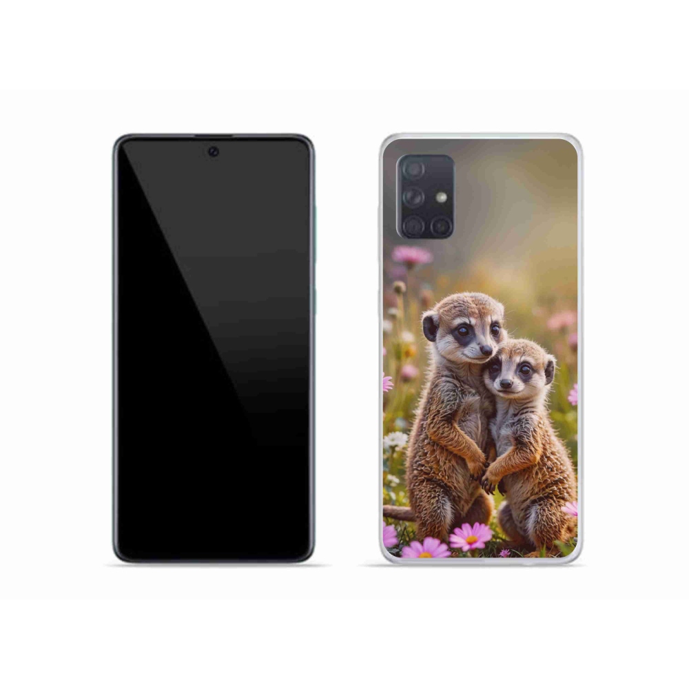 Gelový kryt mmCase na Samsung Galaxy A51 - surikatí duo