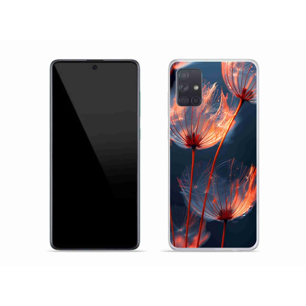 Gelový kryt mmCase na Samsung Galaxy A51 - světélkující chmýří