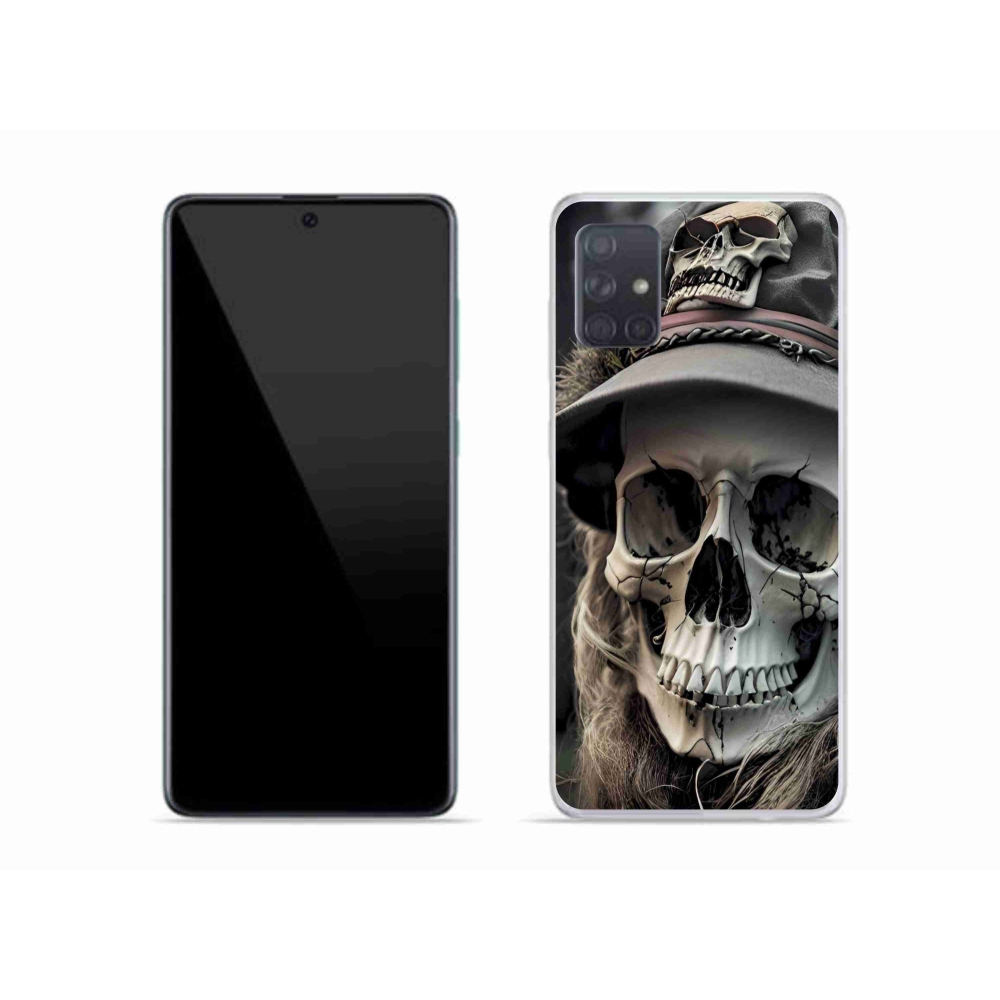 Gelový kryt mmCase na Samsung Galaxy A51 - temná lebka