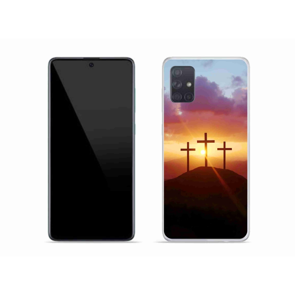 Gelový kryt mmCase na Samsung Galaxy A51 - tři kříže