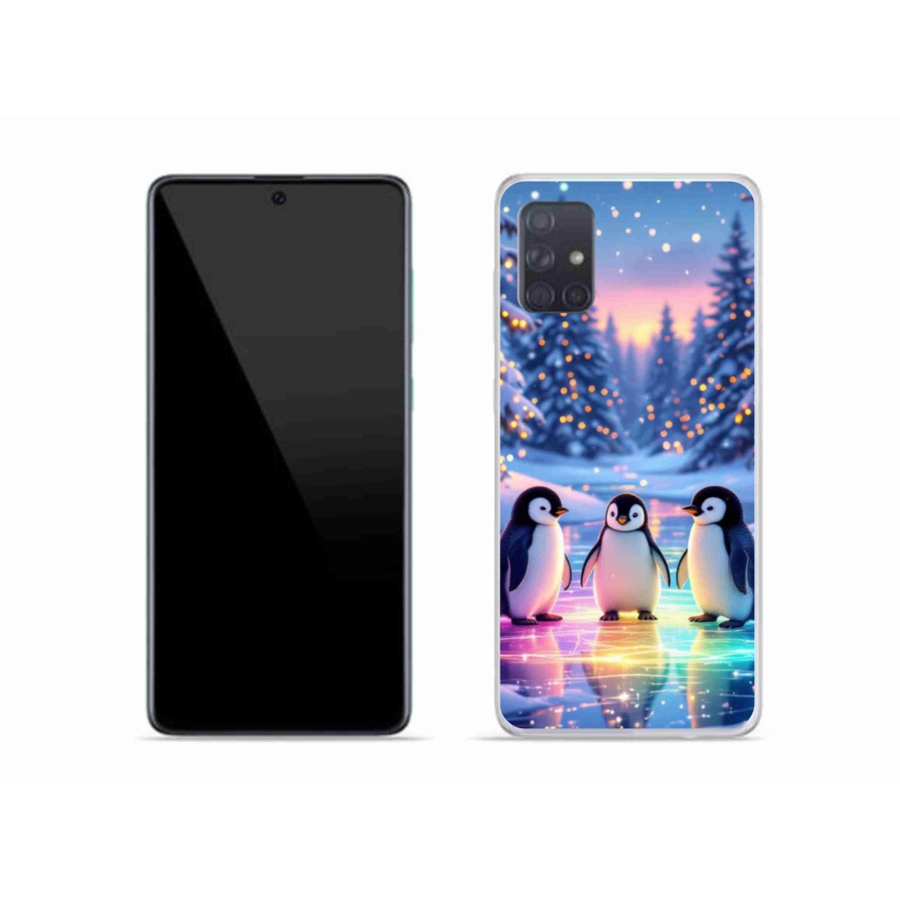 Gelový kryt mmCase na Samsung Galaxy A51 - tučnáci