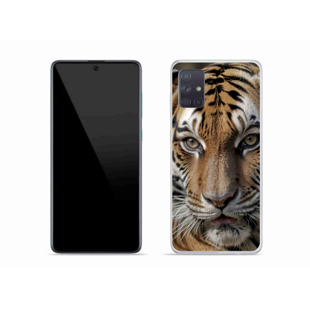 Gelový kryt mmCase na Samsung Galaxy A51 - tygří pohled