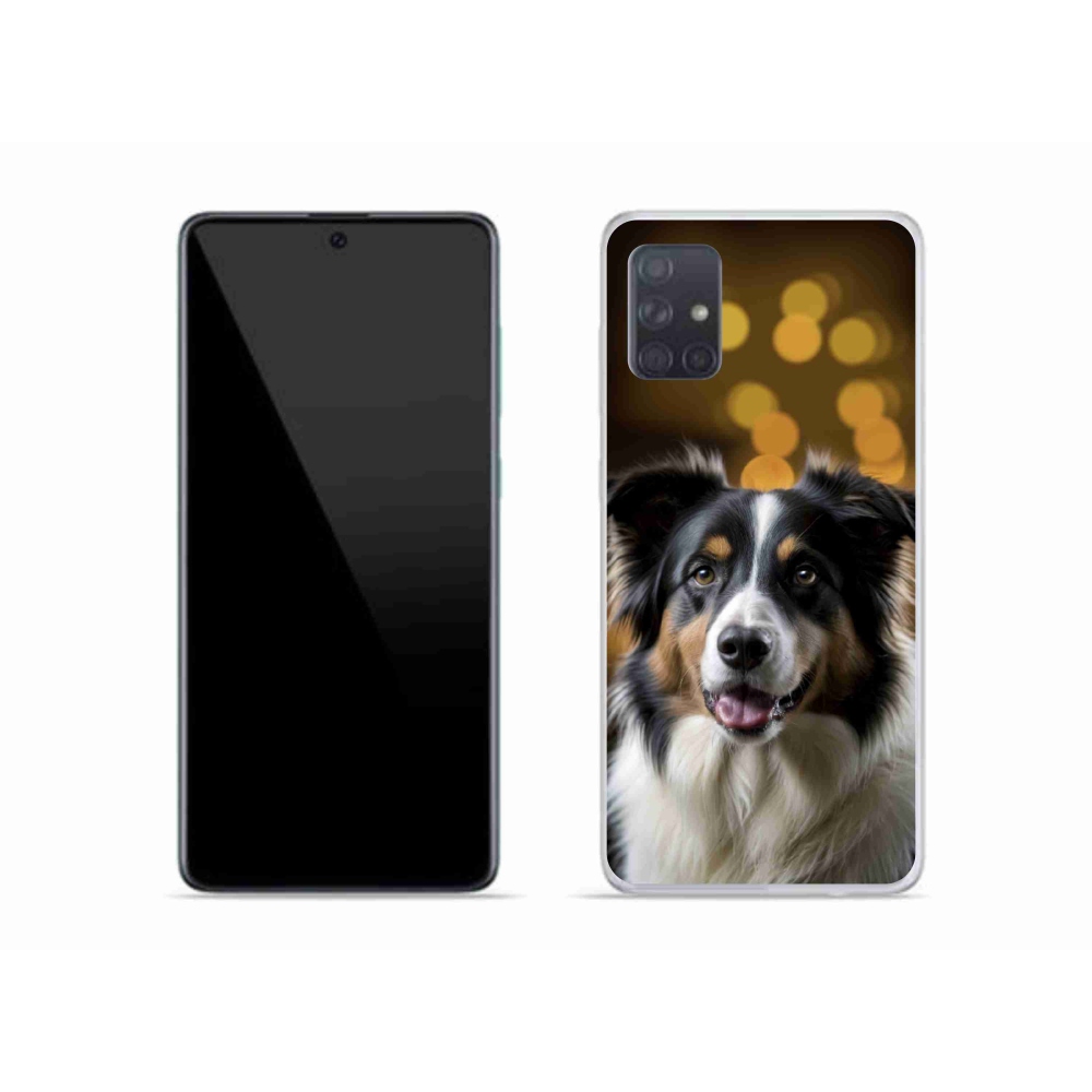 Gelový kryt mmCase na Samsung Galaxy A51 - usměvavý australský ovčák