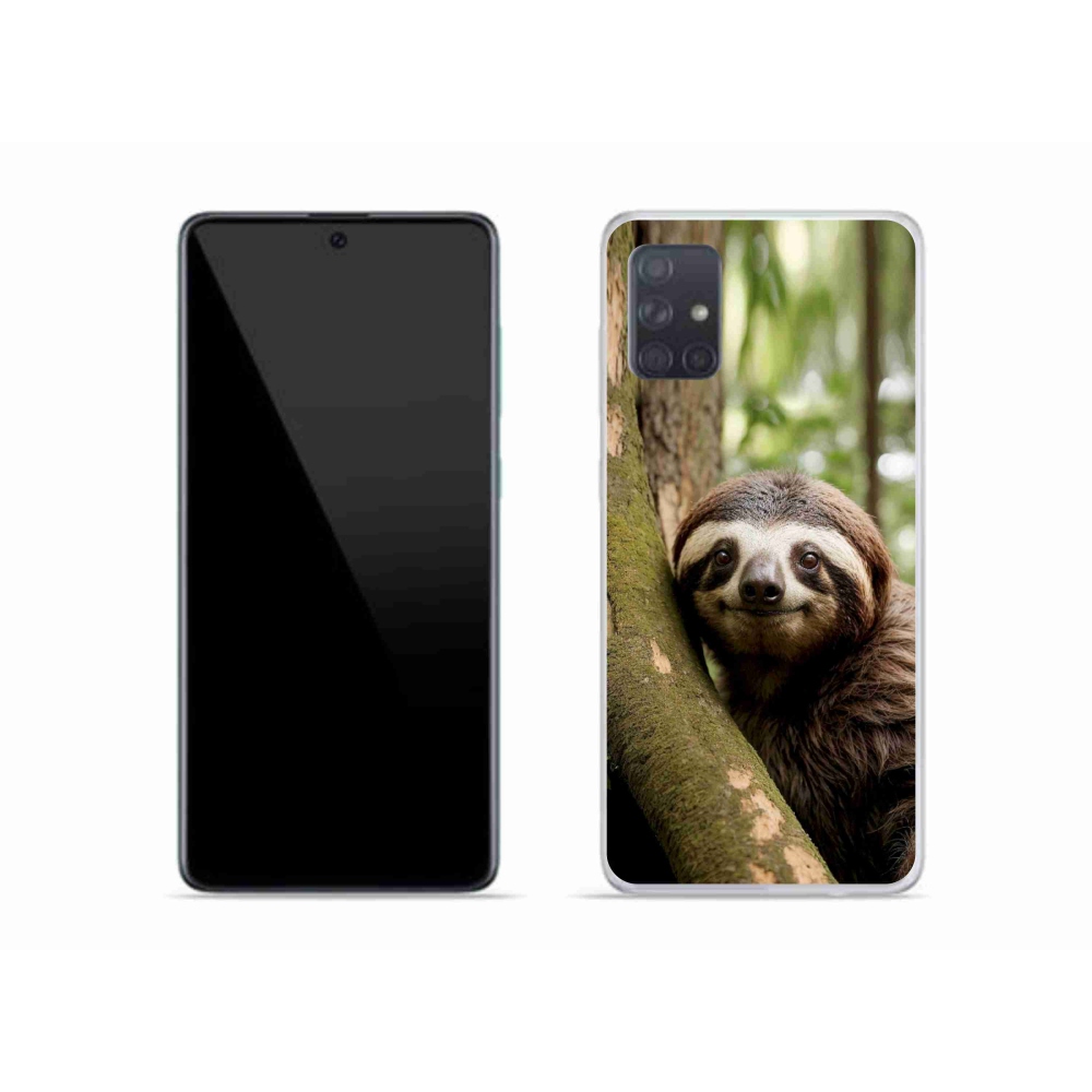 Gelový kryt mmCase na Samsung Galaxy A51 - usměvavý lenochod