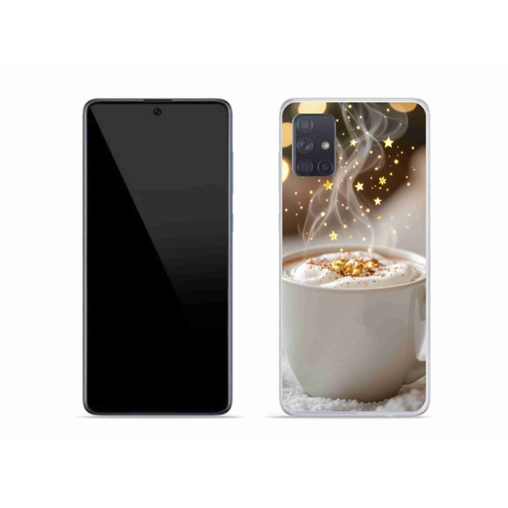 Gelový kryt mmCase na Samsung Galaxy A51 - vánoční horký nápoj