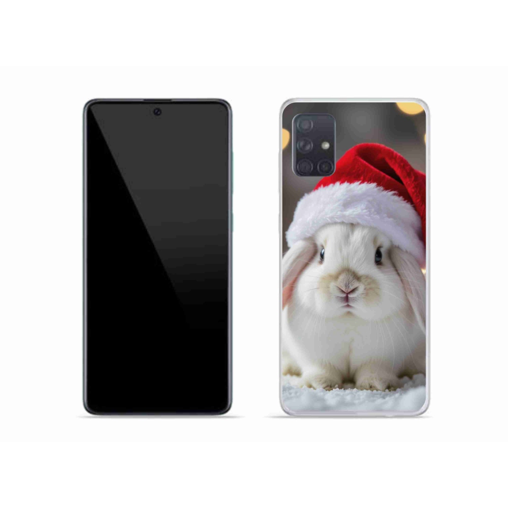 Gelový kryt mmCase na Samsung Galaxy A51 - vánoční králík