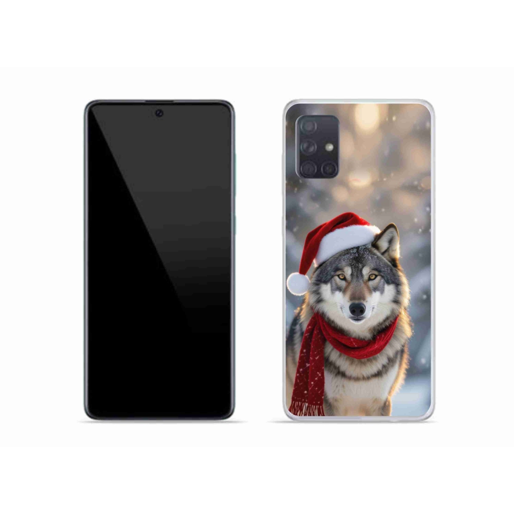 Gelový kryt mmCase na Samsung Galaxy A51 - vánoční vlk