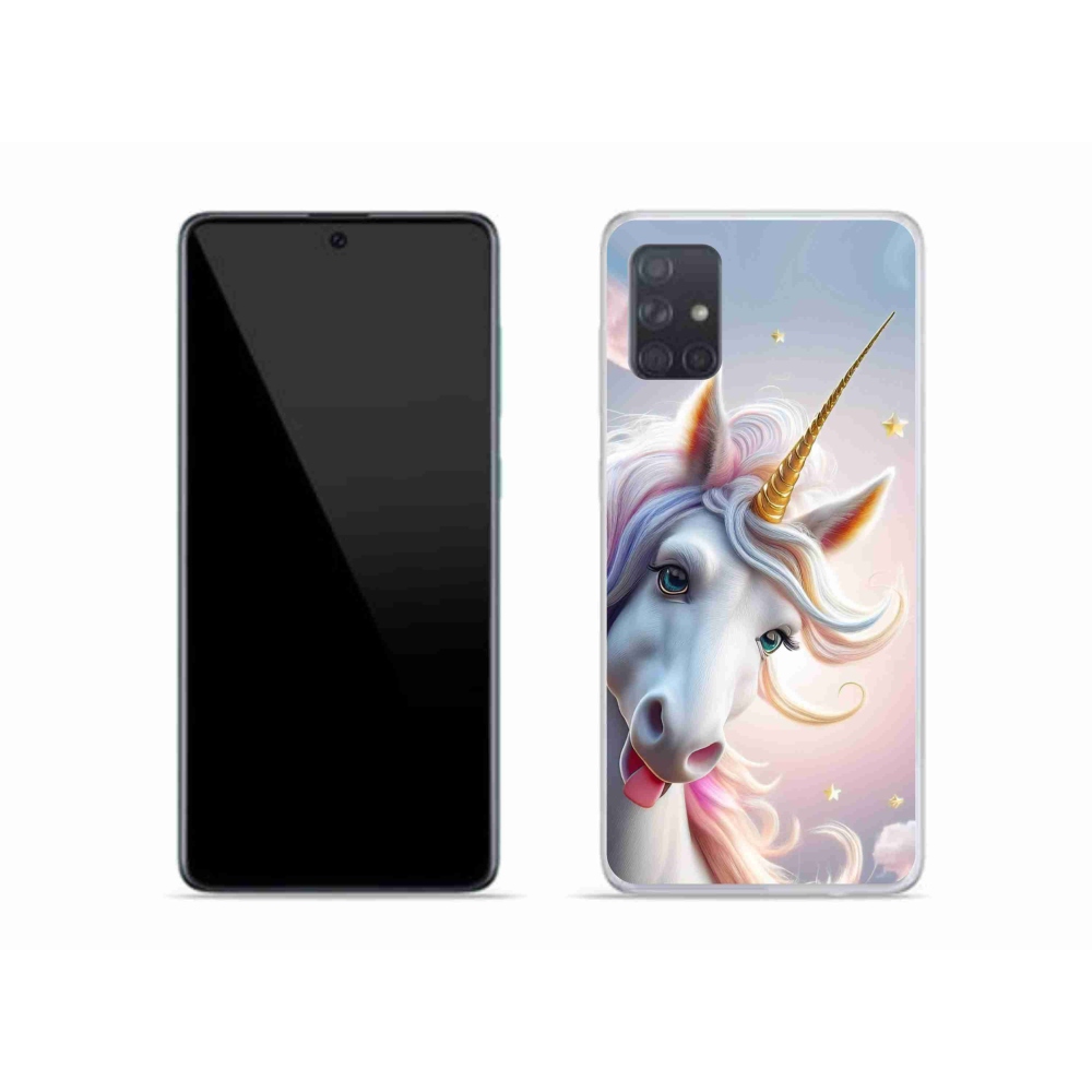 Gelový kryt mmCase na Samsung Galaxy A51 - veselý jednorožec