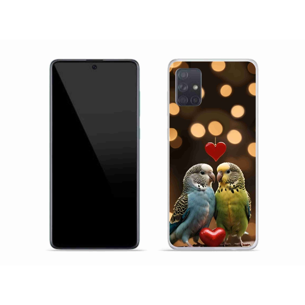 Gelový kryt mmCase na Samsung Galaxy A51 - zamilovaní papoušci
