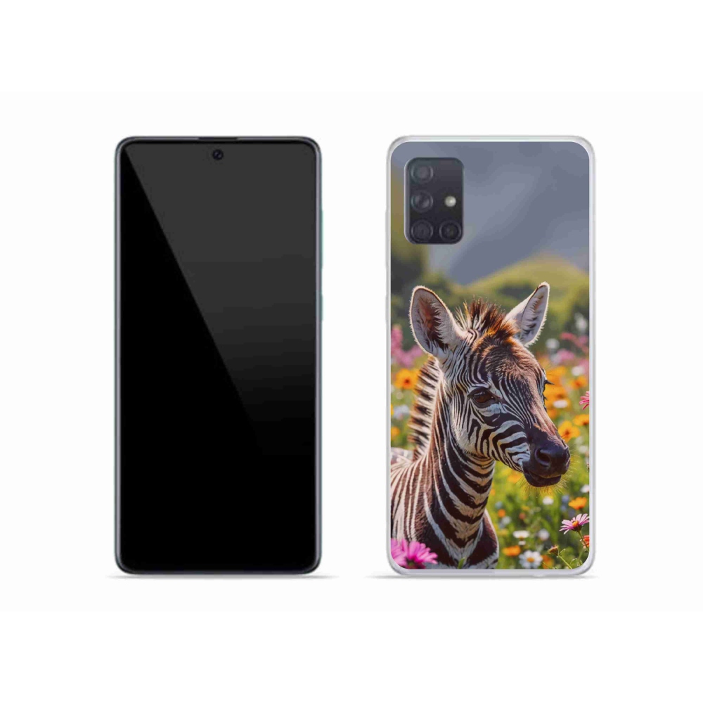 Gelový kryt mmCase na Samsung Galaxy A51 - zebra na louce