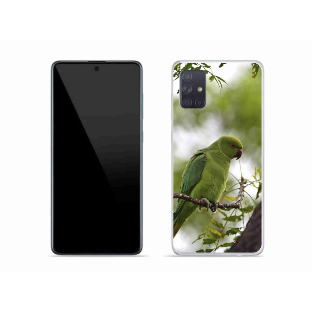 Gelový kryt mmCase na Samsung Galaxy A51 - zelený papoušek