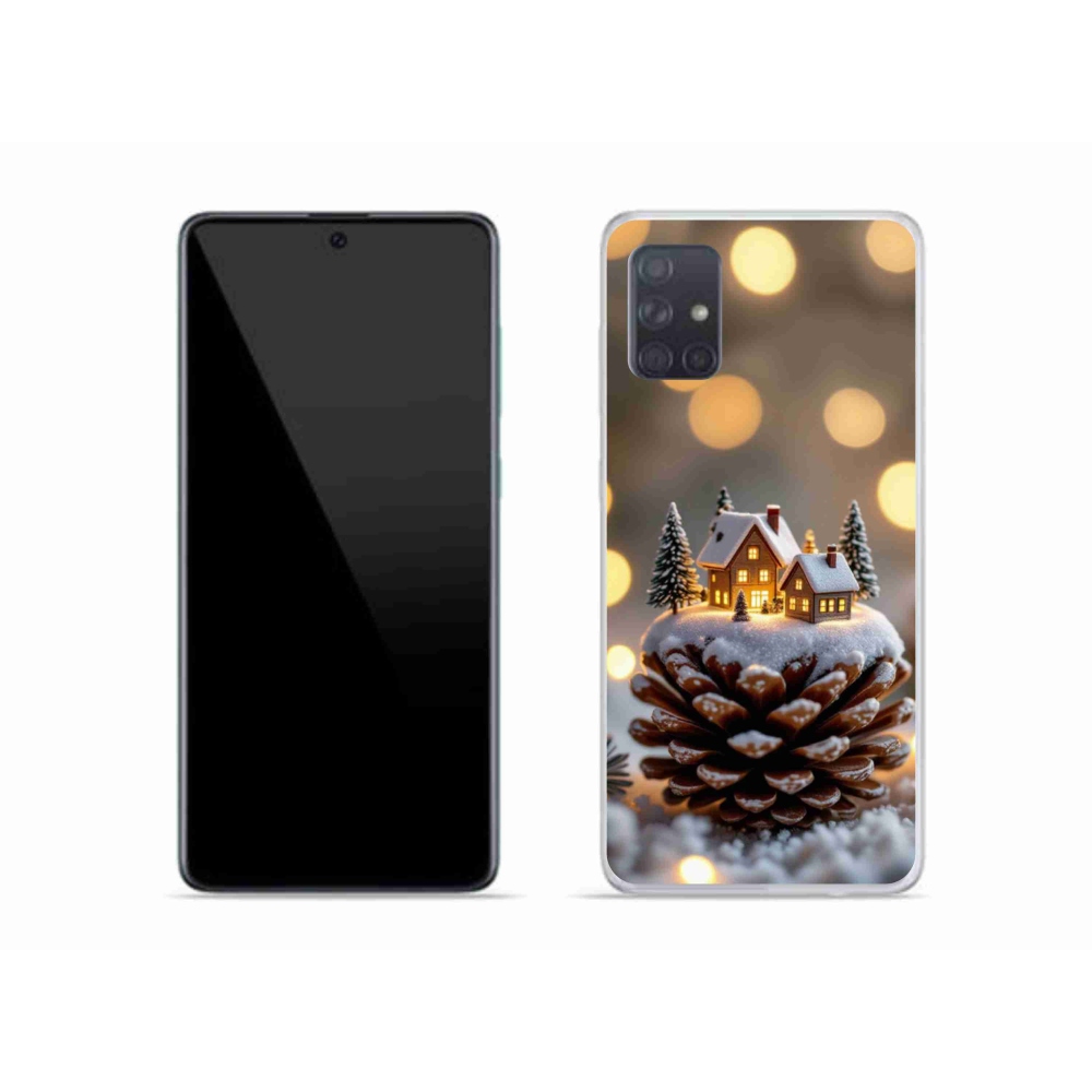 Gelový kryt mmCase na Samsung Galaxy A51 - zimní vesnička