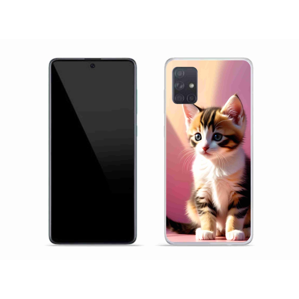 Gelový kryt mmCase na Samsung Galaxy A51 - zvědavé kotě 2