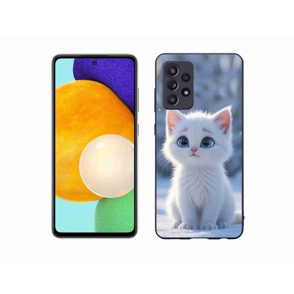 Gelový kryt mmCase na Samsung Galaxy A52/52 5G - bílé kotě 3