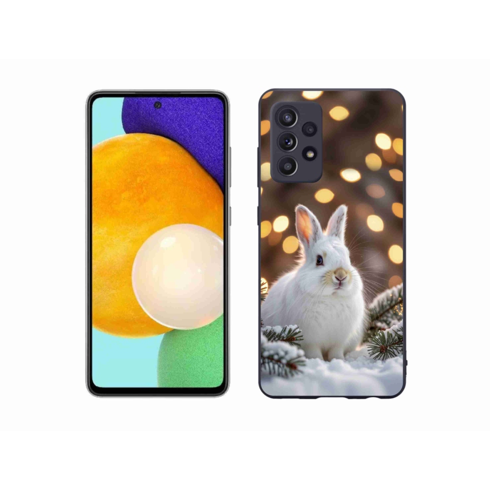 Gelový kryt mmCase na Samsung Galaxy A52/52 5G - bílý zajíc