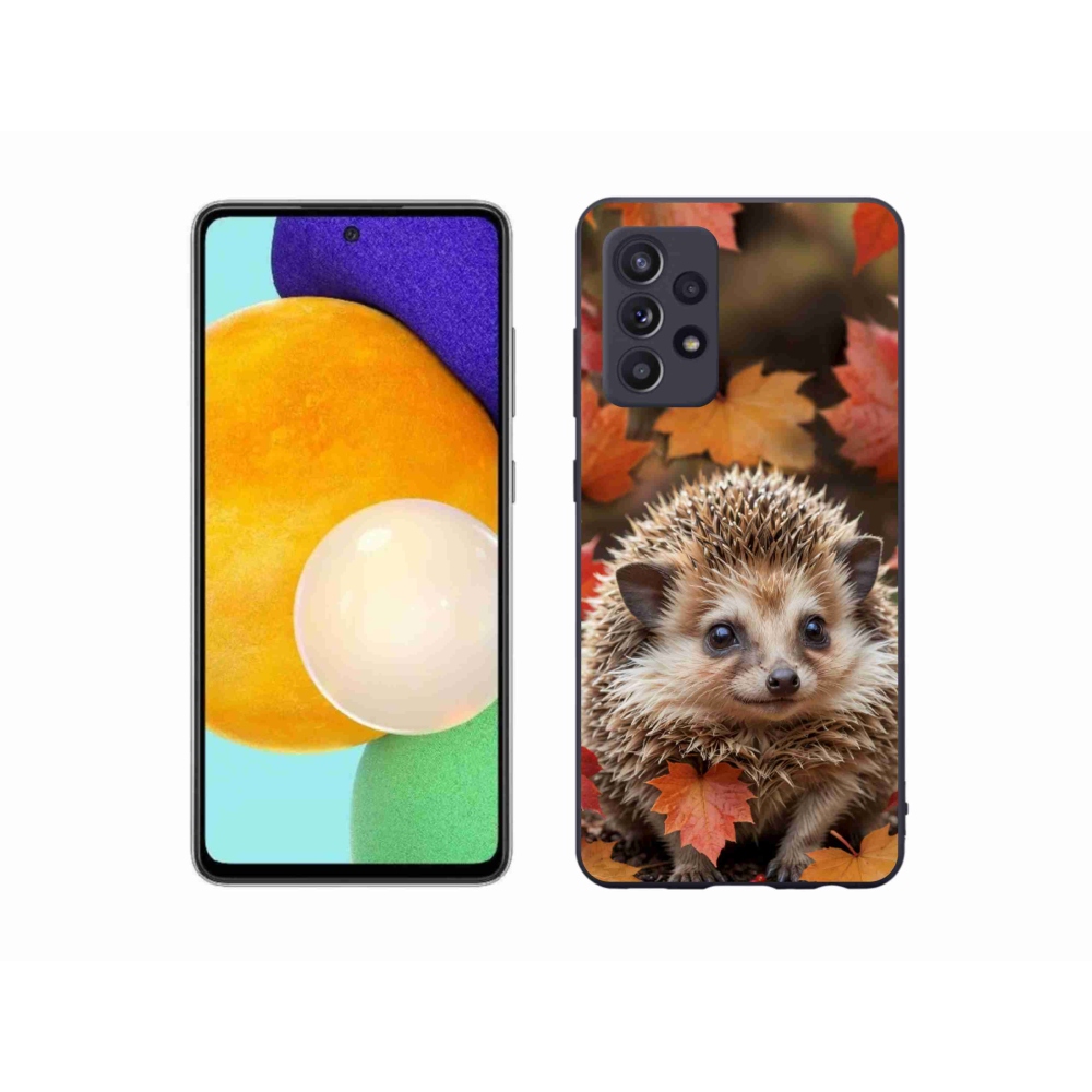 Gelový kryt mmCase na Samsung Galaxy A52/52 5G - ježek v listí