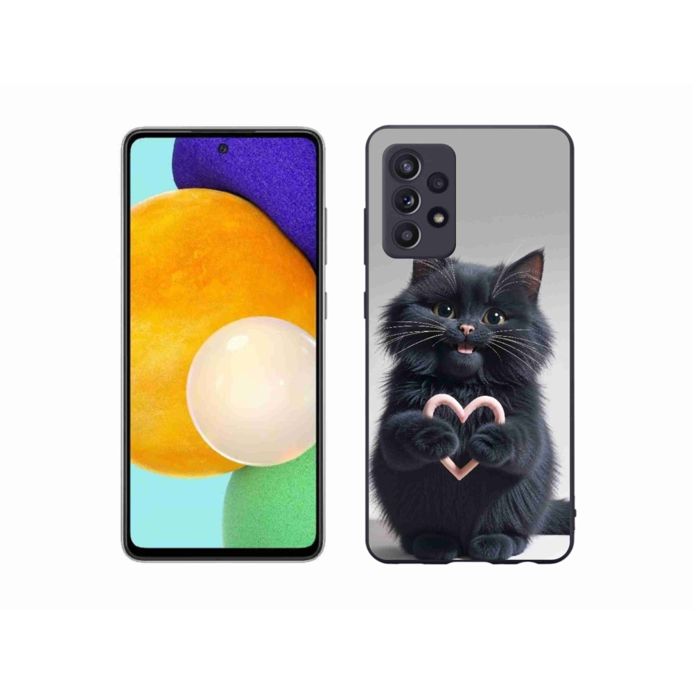 Gelový kryt mmCase na Samsung Galaxy A52/52 5G - kočičí láska 3