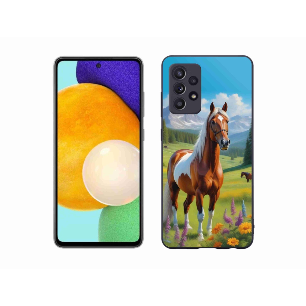Gelový kryt mmCase na Samsung Galaxy A52/52 5G - kůň na louce