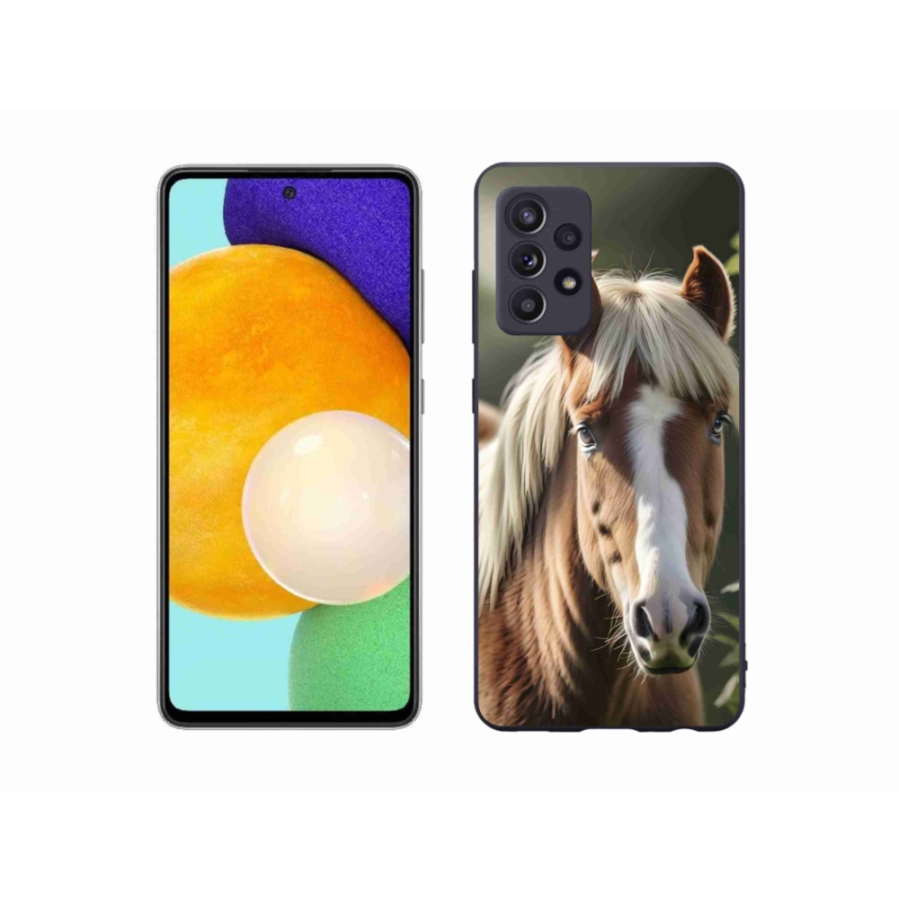 Gelový kryt mmCase na Samsung Galaxy A52/52 5G - kůň se světlou hřívou