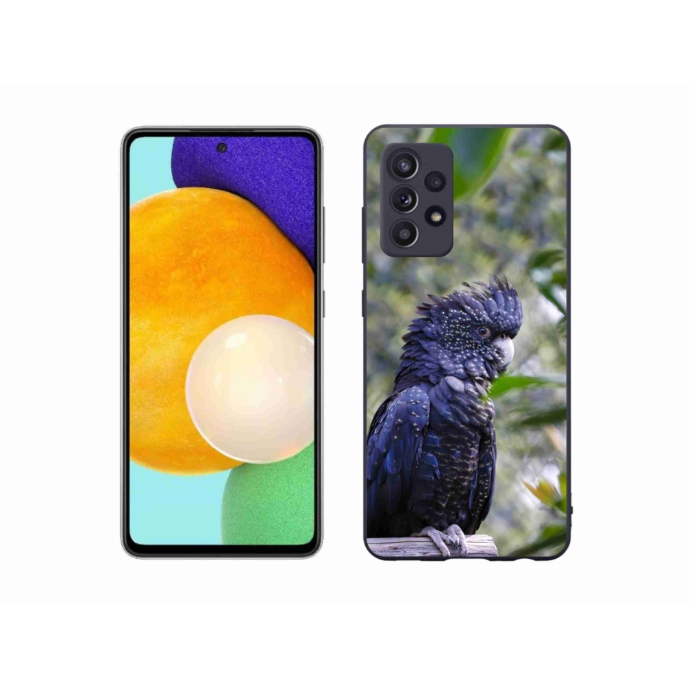Gelový kryt mmCase na Samsung Galaxy A52/52 5G - papoušek kakadu černý