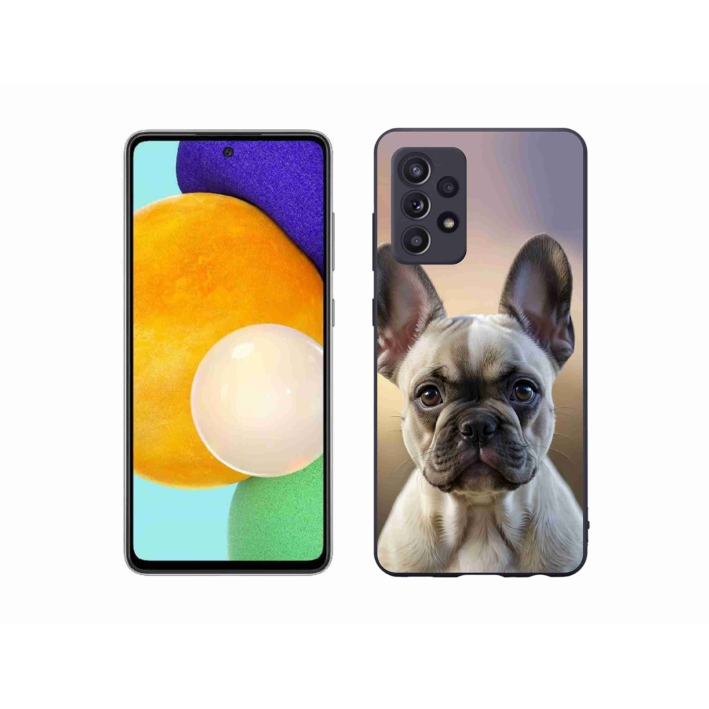 Gelový kryt mmCase na Samsung Galaxy A52/52 5G - roztomilý francouzský buldoček