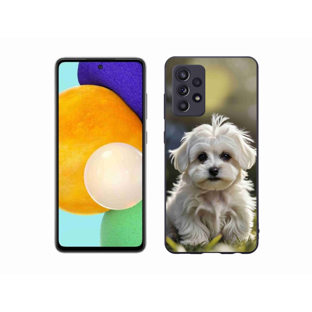 Gelový kryt mmCase na Samsung Galaxy A52/52 5G - roztomilý maltézský psík