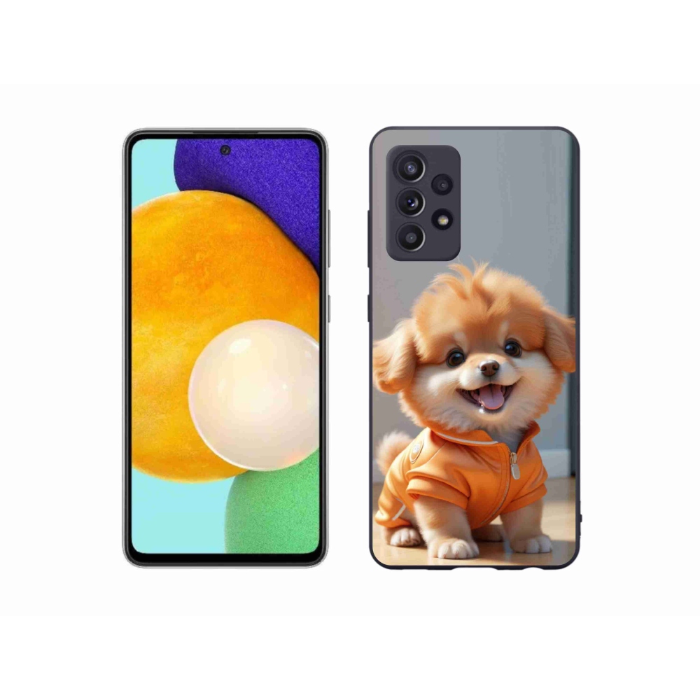 Gelový kryt mmCase na Samsung Galaxy A52/52 5G - roztomilý pomeranian v mikině