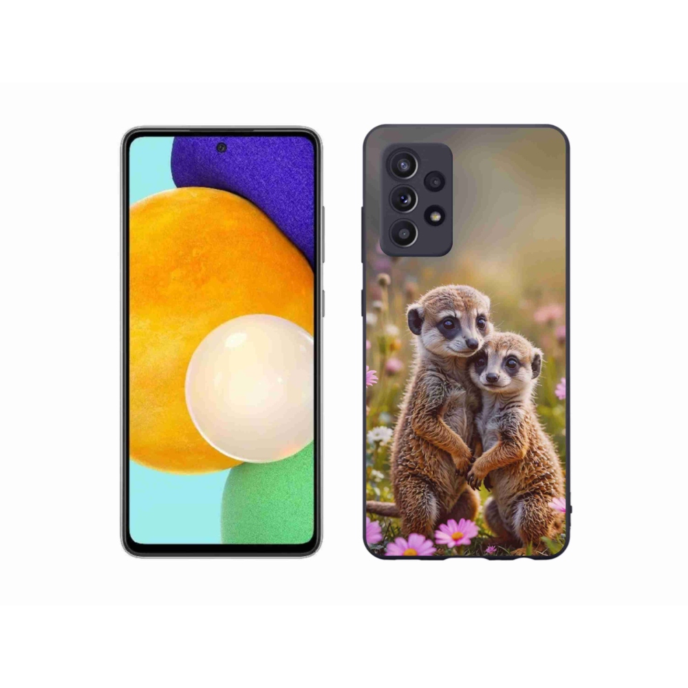 Gelový kryt mmCase na Samsung Galaxy A52/52 5G - surikatí duo