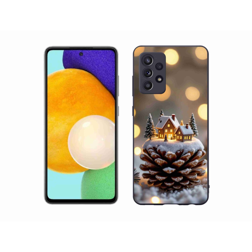 Gelový kryt mmCase na Samsung Galaxy A52/52 5G - zimní vesnička