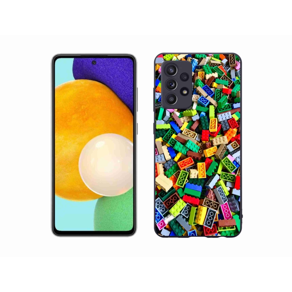 Gelový kryt mmCase na Samsung Galaxy A52/A52 5G - barevné stavební kostky