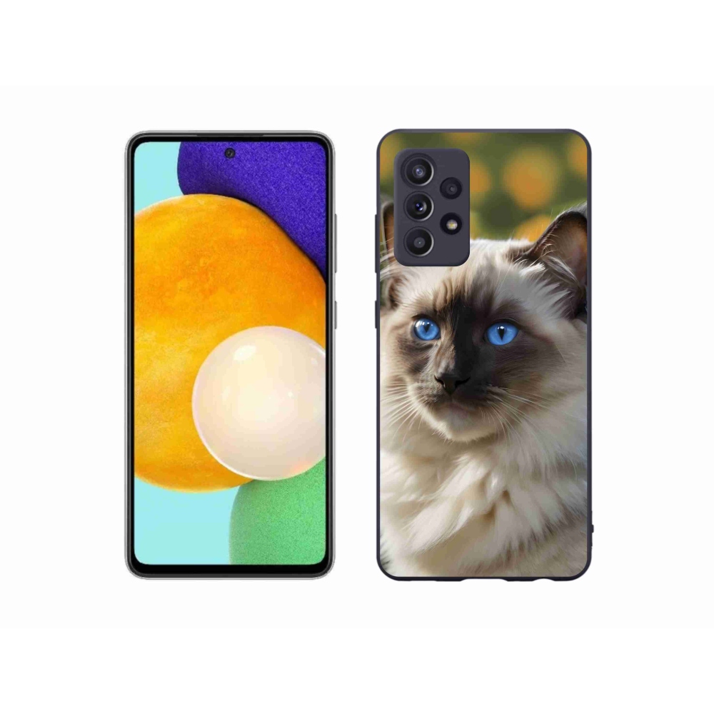 Gelový kryt mmCase na Samsung Galaxy A52/A52 5G - bílý ragdoll