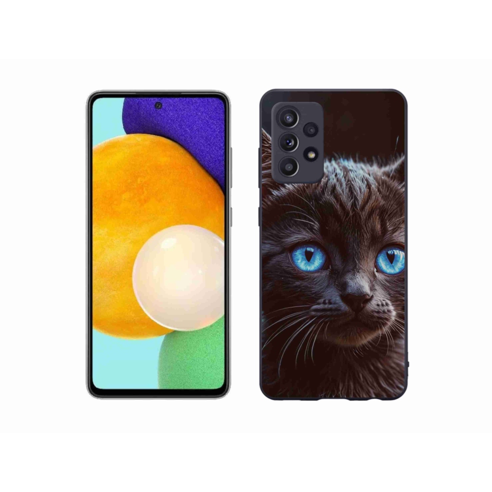 Gelový kryt mmCase na Samsung Galaxy A52/A52 5G - černé kotě 2