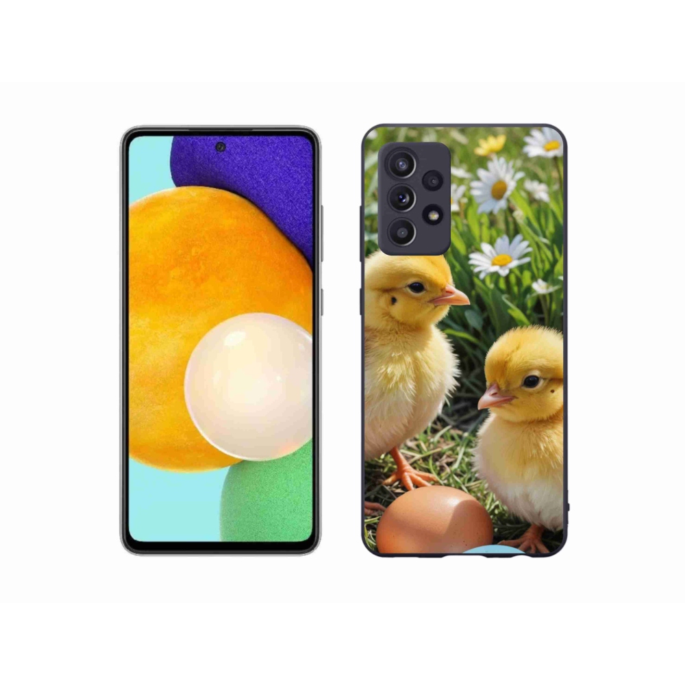 Gelový kryt mmCase na Samsung Galaxy A52/A52 5G - kuřátka