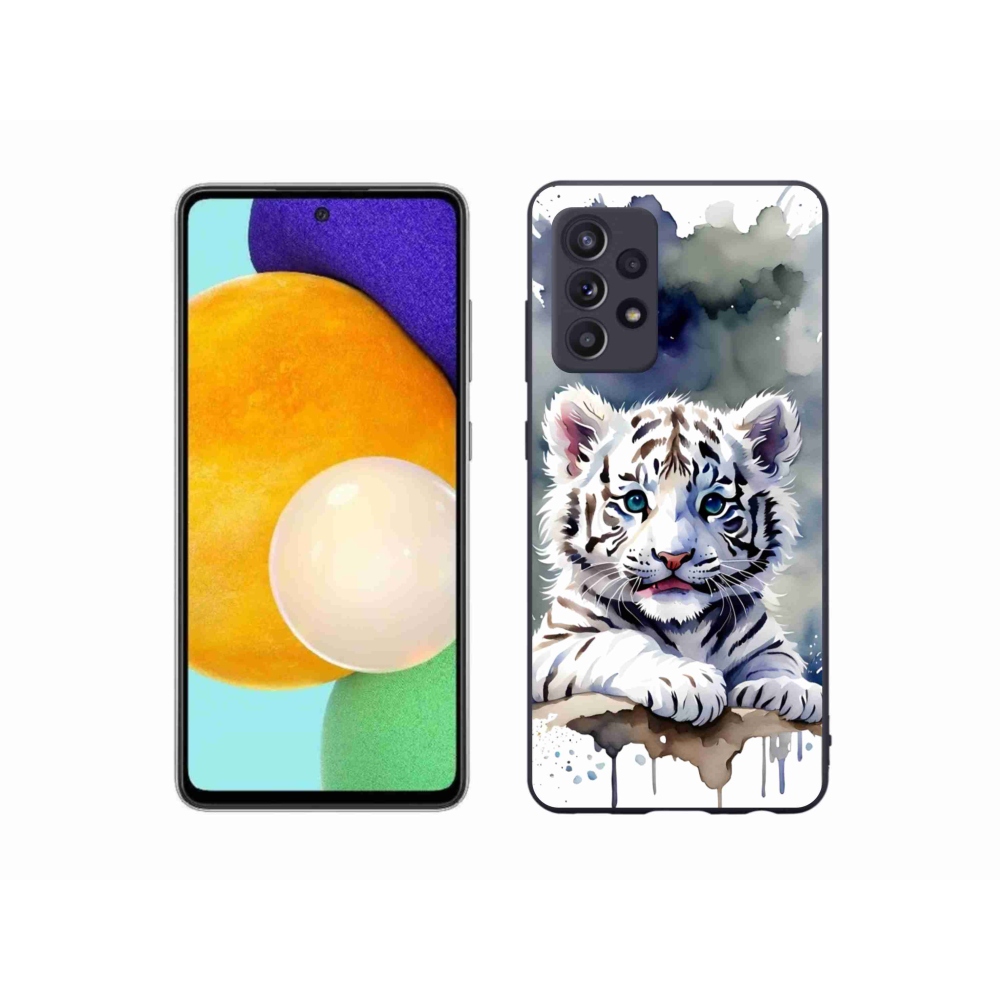 Gelový kryt mmCase na Samsung Galaxy A52/A52 5G - mládě bílého tygra
